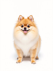 Obraz premium a brown golden yellow orange Pomeranian puppy dog