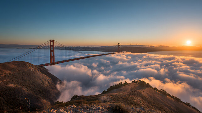 Golden Gate Bridge and Fog