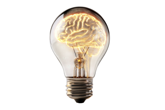 brainstorm idea symbol light bulb isolated on white background