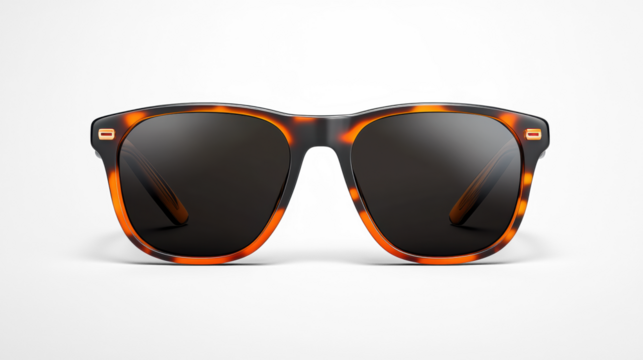 Stylish Tortoise Shell Sunglasses on Transparent Background - Powered by Adobe