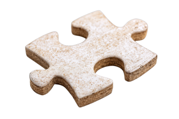 broken puzzle piece isolated on white background challenge concept