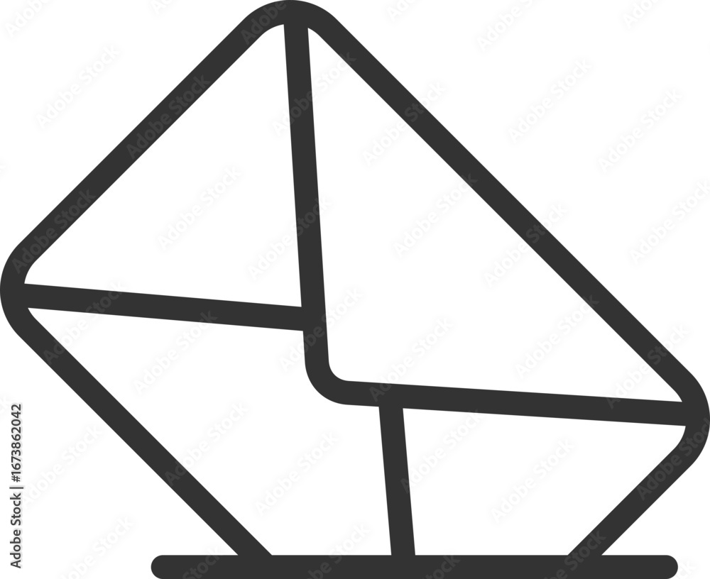 Poster minimal envelope icon with simple outline