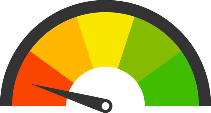 Performance meter showing critical level