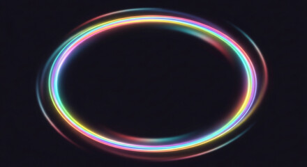 Neon Gradient Halo Circle Loop