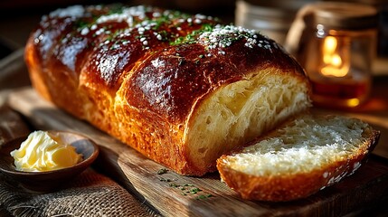 Artisan bread and oil high resolution picture