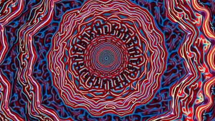 Psychedelic Kaleidoscope Tunnel Art.