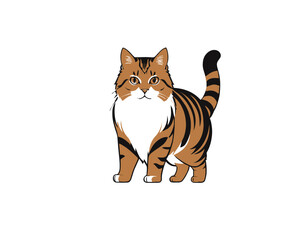 American Bobtail Cat Head Vector Art, Intricate Powerful and Ready for Print or Web, Sharp Details. Strong Identity. Timeless Design, Symbolize Strength, Courage 
