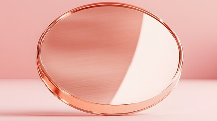 Rose Gold Circular Display Stand Product Mockup