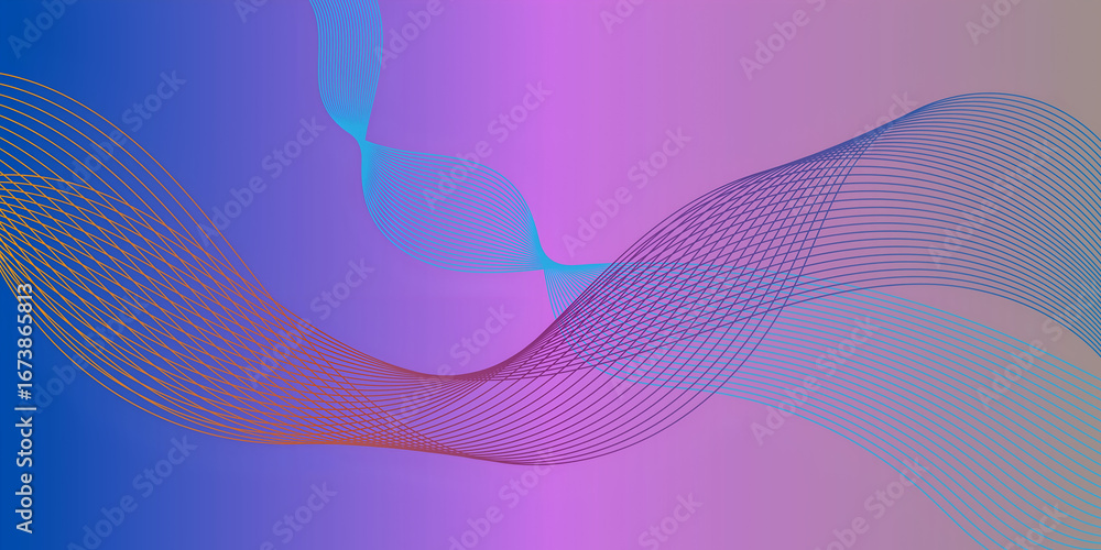 Fototapete abstract background with dynamic waves. vector illustration. gradient mesh include.