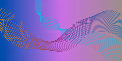 Abstract background with dynamic waves. Vector illustration. Gradient mesh include.