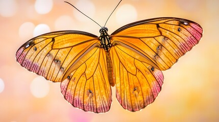 Stunning Orange Butterfly Wings Closeup Macro Photography