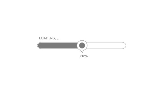 Minimalist Waiting Animation Featuring Progress Bar Loader