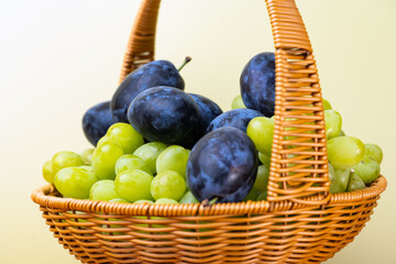  grapes and plums
