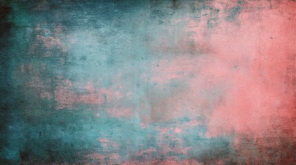 High quality photo of textured abstract background with teal and pink watercolor washes.