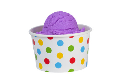 ice cream in paper cup isolated