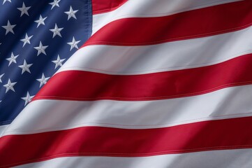 Close-up of a Waving American Flag - Full Frame