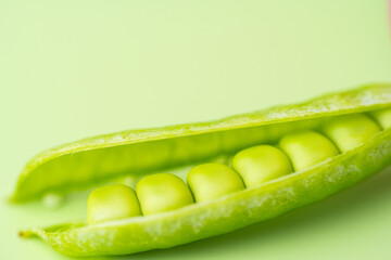 young green pea pods