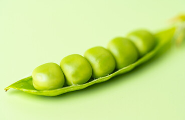 young green pea pods