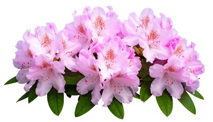 Close-up of a cluster of pink rhododendrons