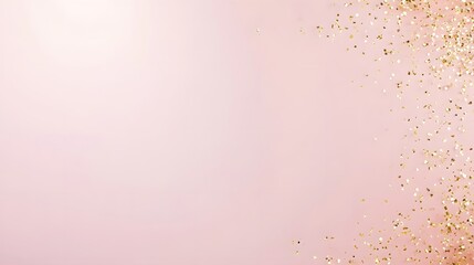 Pink Background with Gold Glitter Scattered Festive Design