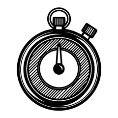 Vintage stopwatch illustration for time management and productivity concepts and deadlines timer