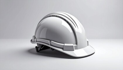 Safety Helmet Construction Logo on White Background