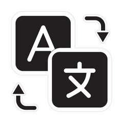 Vector Illustration Language Translation Icon