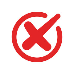 Fototapeta premium red cross mark