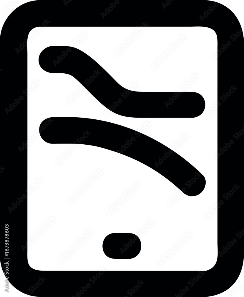 Aufkleber digital tablet icon with abstract lines modern technology and reading concepts