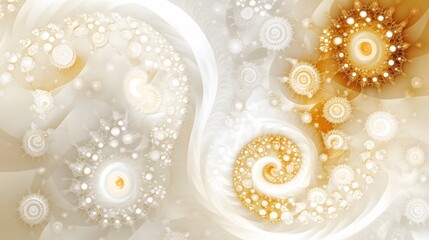 Abstract Golden Spiral Fractal Art Background