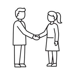 Partnership and agreement handshake, modern business concept