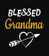 Blessed grandma, Happy grandparents day typography t shirt design with colorful text and graphics