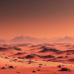 Naklejka premium Wallpaper background of mars landscape.