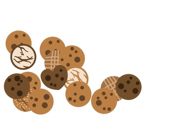 Homemade cookies cartoon vector illustration background and wallpaper