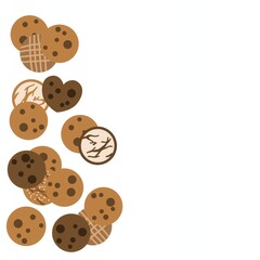 Homemade cookies cartoon vector illustration background and wallpaper