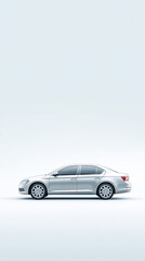 Fototapeta premium Minimalist modern sedan car mockup for car rental advertising and promotional banners