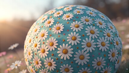 abstract 3d rendering of a sphere adorned