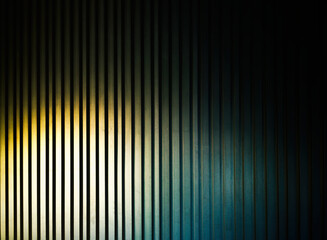 Dramatic light leak on vertical panels vintage street wall