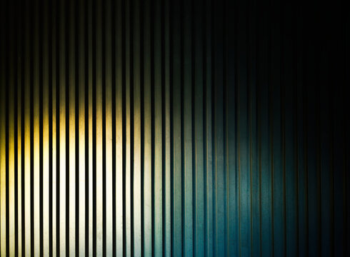 Dramatic light leak on vertical panels vintage street wall