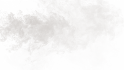 PNG of white smoke hovering across center with gentle motion, isolated airy vapor effect on transparent background, perfect for abstract designs, dreamy graphics, fantasy visuals, digital art, and dec