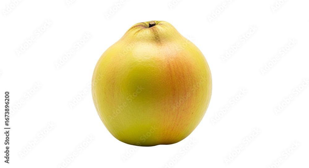 Poster a single pear appears on a isolated background, exhibiting a light yellow and red gradient with a vi