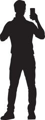 silhouette of a young man