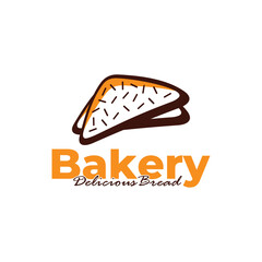 Bakery logo template design white background. Bread logo vector illustration
