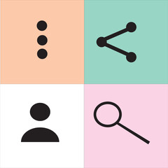 set of icons for web and mobile
