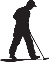 silhouette of a man with a dog