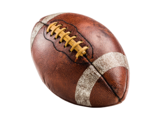 Vintage american football leather ball game sport, Isolated On White Background, Png Transparent
