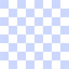 Blue and white checkered tablecloth texture. Blue picnic cloth pattern wallpaper background.