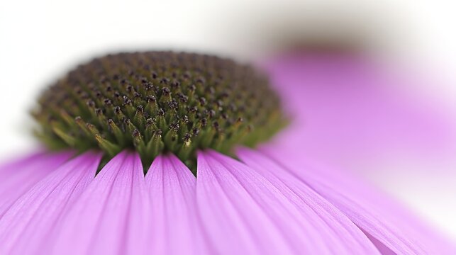 Beautiful close-up of vibrant purple coneflower petals showcasing intricate details in a garden setting during daylight