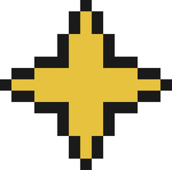 Obraz premium 8-bit pixel star illustration