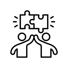 Team Collaboration line icon